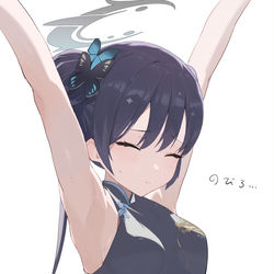 This is a pixiv picture whose title is ばんざい体操するキサキ会長.