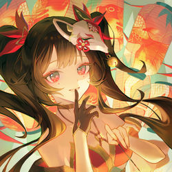 This is a pixiv picture whose title is 花火.