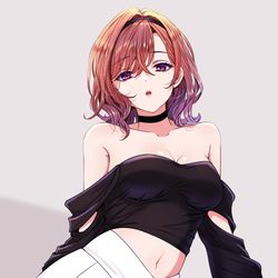 This is a pixiv picture whose title is 黒ニーソ円香.