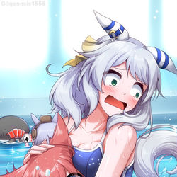 This is a pixiv picture whose title is ヒシミラクル＆デジたん.