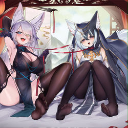 This is a pixiv picture whose title is 大姐姐与修女妹妹.