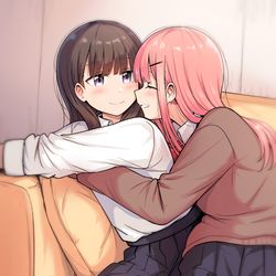 This is a pixiv picture whose title is ぎゅっ.