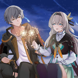This is a pixiv picture whose title is Caelus & Firefly.