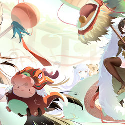 This is a pixiv picture whose title is 龙年快乐！！！.