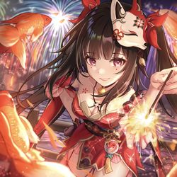 This is a pixiv picture whose title is 花火.