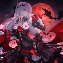 This is a pixiv picture whose title is 月下.
