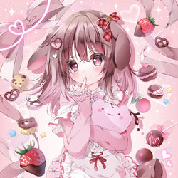 This is a pixiv picture whose title is おいしくできるかな？🍫🎀.