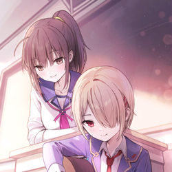 This is a pixiv picture whose title is 【お仕事絵】ヘブバンAngelBeatsコラボ.
