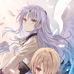 This is a pixiv picture whose title is ヘブバン×AngelBeats.