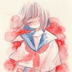 This is a pixiv picture whose title is 赤青鉛筆絵まとめ.