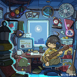This is a pixiv picture whose title is 夜の音.