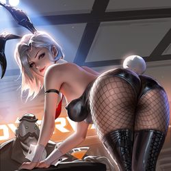 This is a pixiv picture whose title is Ashe Bunnysuit.
