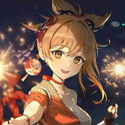 This is a pixiv picture whose title is 宵宮.