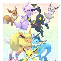 This is a pixiv picture whose title is ブイズの日.