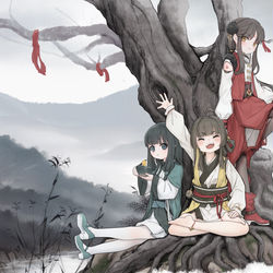 This is a pixiv picture whose title is (,,•́ ₃•̀,,)（,,＾∀＾,,）(,,ԾωԾ,,).