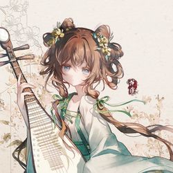 This is a pixiv picture whose title is 千呼万唤始出来.