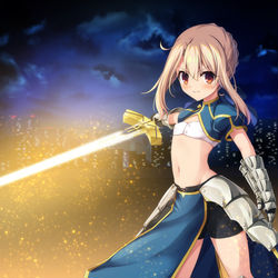 This is a pixiv picture whose title is 夢幻召喚セイバーif.