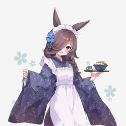 This is a pixiv picture whose title is 和メイドライス.