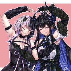 This is a pixiv picture whose title is 🖤💙!.