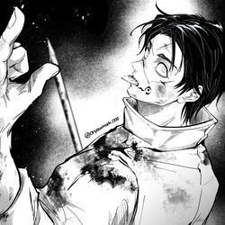 This is a pixiv picture whose title is #jjk250  動 く な.