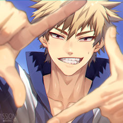 This is a pixiv picture whose title is Commissions in January 2024.