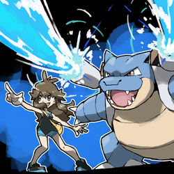 This is a pixiv picture whose title is Blastoise and Green.