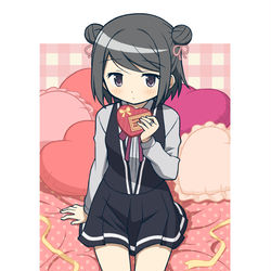 This is a pixiv picture whose title is ハッピーバレンタイン♡黒江ちゃん！.