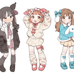 This is a pixiv picture whose title is Sanrio Trio.