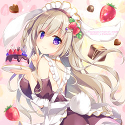 This is a pixiv picture whose title is ハッピーバレンタイン🍫💜🐰🍓.