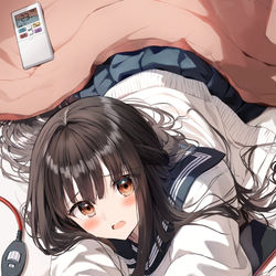 This is a pixiv picture whose title is こたつから出たくない幼馴染.