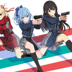 This is a pixiv picture whose title is 【もしもリコリコのリコリスに入隊したら】.