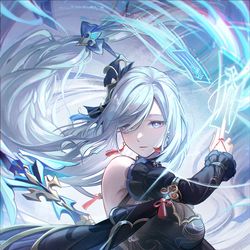 This is a pixiv picture whose title is 申鶴.