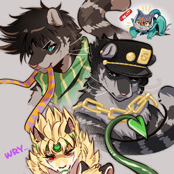This is a pixiv picture whose title is ジョジョ擬獣化.