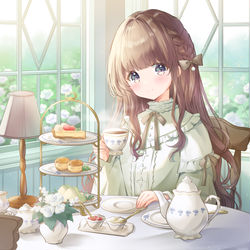 This is a pixiv picture whose title is skebイラスト.
