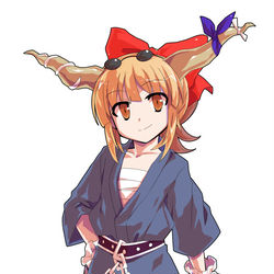 This is a pixiv picture whose title is 茨歌仙衣装萃香立ち絵 表情差分.