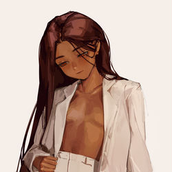 This is a pixiv picture whose title is off white blazer.