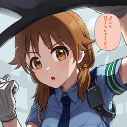 This is a pixiv picture whose title is 取り締まる警察の早苗さん.