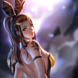 This is a pixiv picture whose title is Brigitte Bunnysuit.