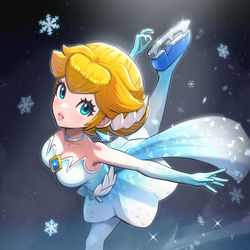 This is a pixiv picture whose title is フィギュアスケーターピーチ.