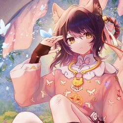 This is a pixiv picture whose title is ルナカブ.
