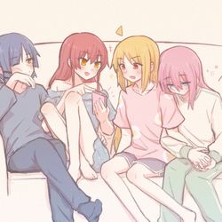 This is a pixiv picture whose title is ぼ虹．リョウ喜多．4人暮らし.