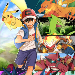 This is a pixiv picture whose title is サトシの歴代エース.