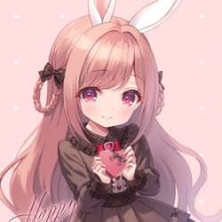 This is a pixiv picture whose title is Happy Valentine🐰💝.