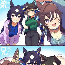 This is a pixiv picture whose title is ヴ姉妹の弟になりたいvs兄になりたいvsダークライ.