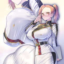 This is a pixiv picture whose title is 【skeb】ラバー製スーツのエヴァさん.