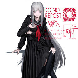 This is a pixiv picture whose title is 多腕多脚黒セーラー.