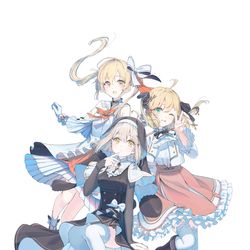 This is a pixiv picture whose title is 聖女先生×転生王女×ふたり武器.