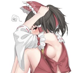 This is a pixiv picture whose title is 「どこ見てんのよ…バカ…」.