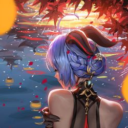 This is a pixiv picture whose title is Ganyu New skin.