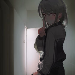 This is a pixiv picture whose title is shh.